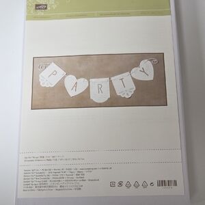 Stampin' Up! 'Party' Heart Banner Craft Kit - White on Brown